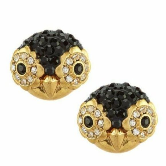 NEW Kate Spade Pave Penguin Stud Earrings - Picture 2 of 5